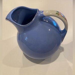 Vintage Blue Hall’s Rose Parade Ball Pitcher